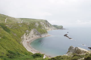 La cala de Durdle Door desde el mirador