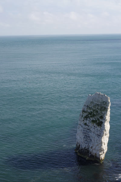 El pilar solitario de Old Harry Rocks