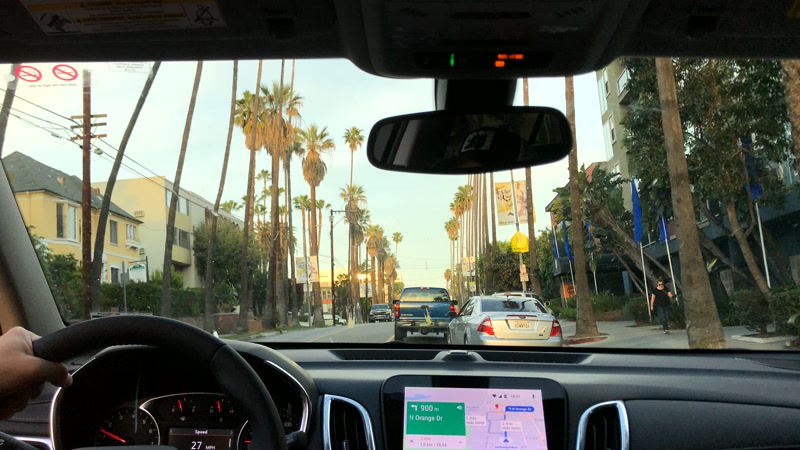 Calles de palmeras en Los Ángeles