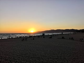 La playa al ocaso