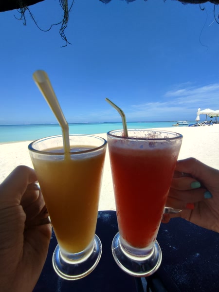 Zumos frescos en la playa