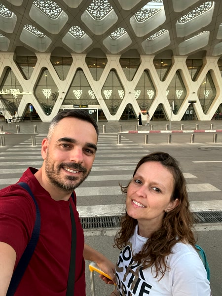 En el aeropuerto de Marrakech, de vuelta a casa