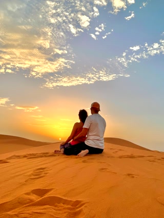 El atardecer en el desierto