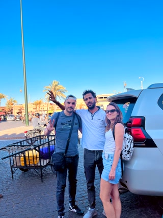 Con nuestro guía en Marrakech