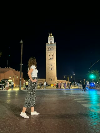 La Koutoubia iluminada de noche