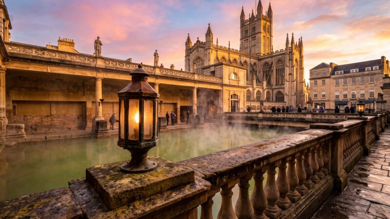 Bath en un día: los baños romanos y la abadía al atardecer