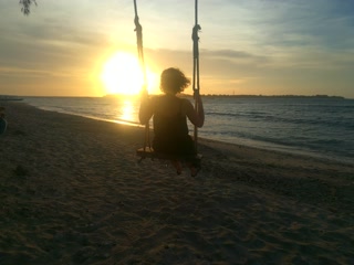 Columpio al atardecer