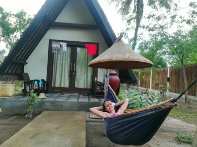 Nuestro bungalow en Gili Air