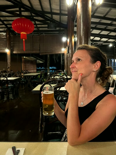 Cena junto a la playa