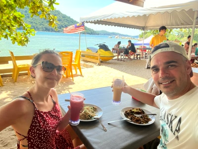 Comida frente al mar