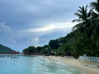 La playa al atardecer