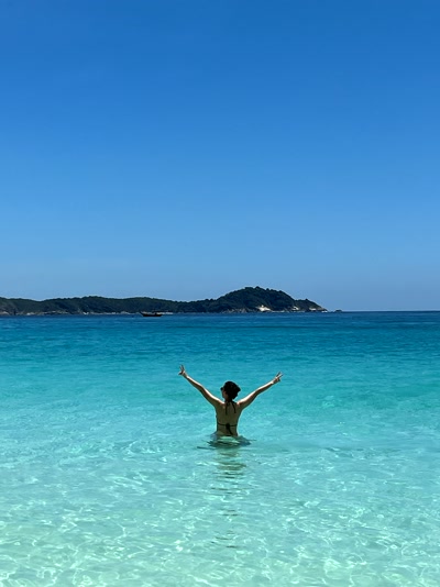 Un baño en aguas turquesa