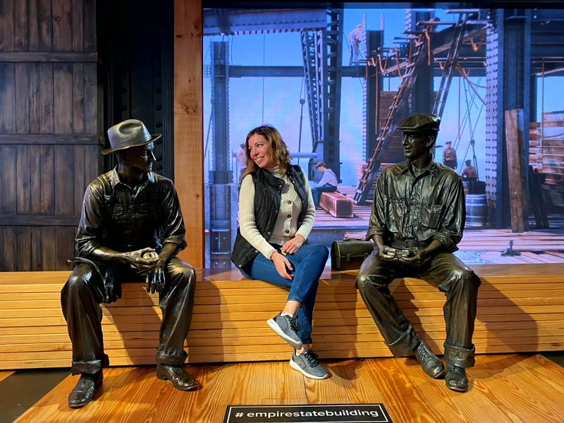 Con los obreros del Empire State