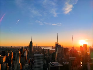 El sol cayendo sobre el Hudson