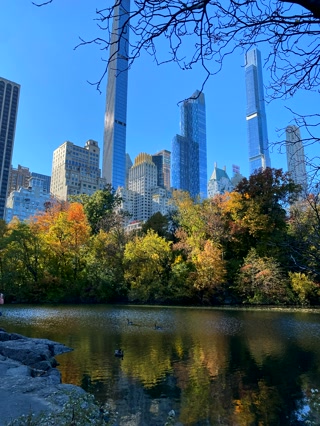El skyline reflejado en el agua