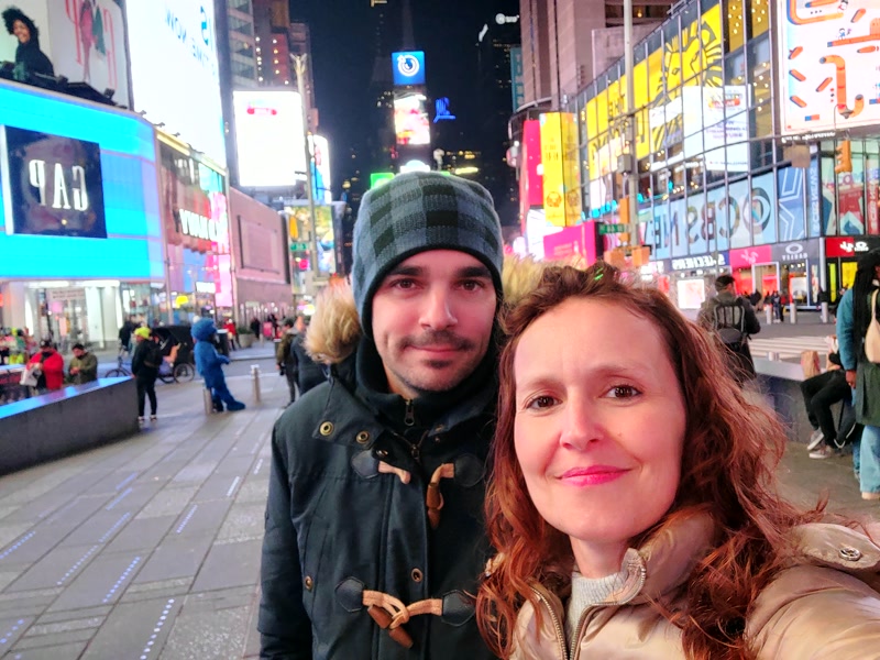De noche en Times Square