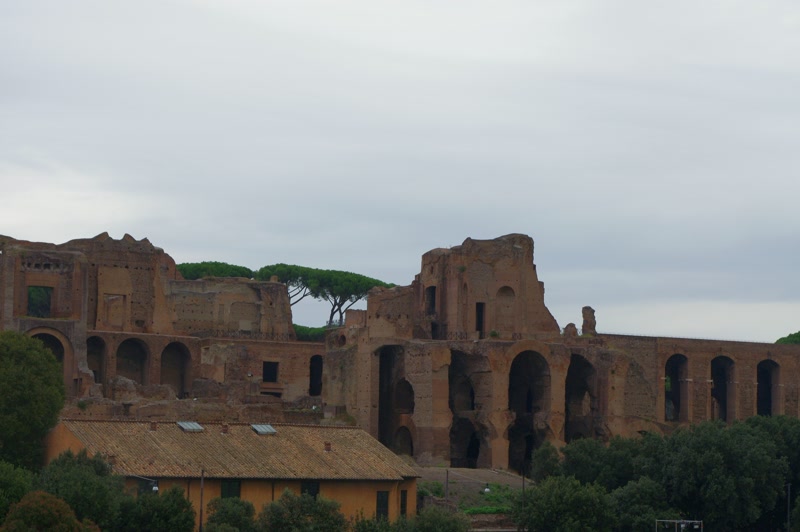 Los palacios del Palatino desde el Circo Máximo