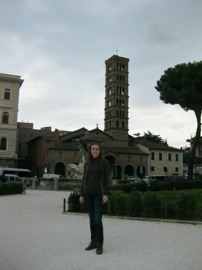 El campanario de Santa Maria in Cosmedin