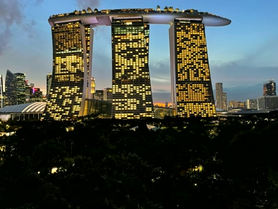 Marina Bay Sands al atardecer