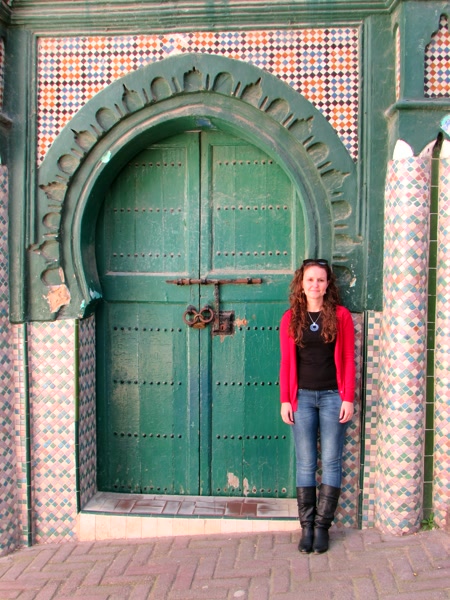 Una puerta verde en la Medina