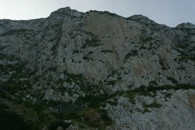 La pared sur del Peñón