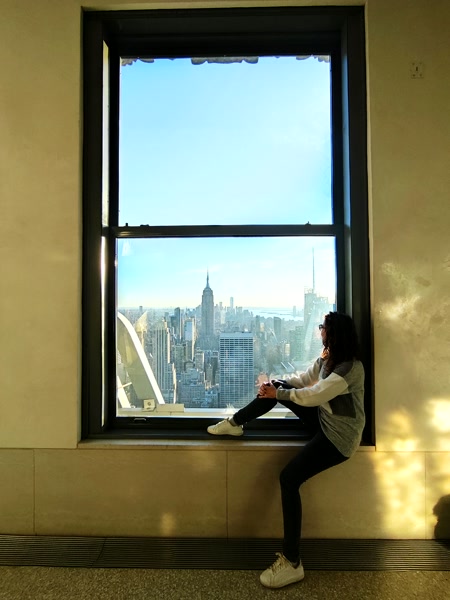 La ventana del Top of the Rock