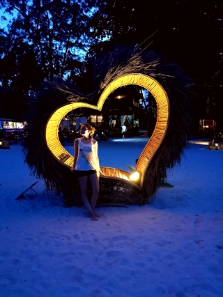El corazón iluminado de la playa