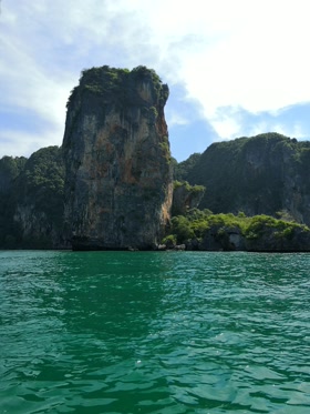 Llegando a Railay en barca
