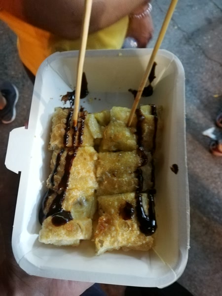 Roti de postre en el mercado